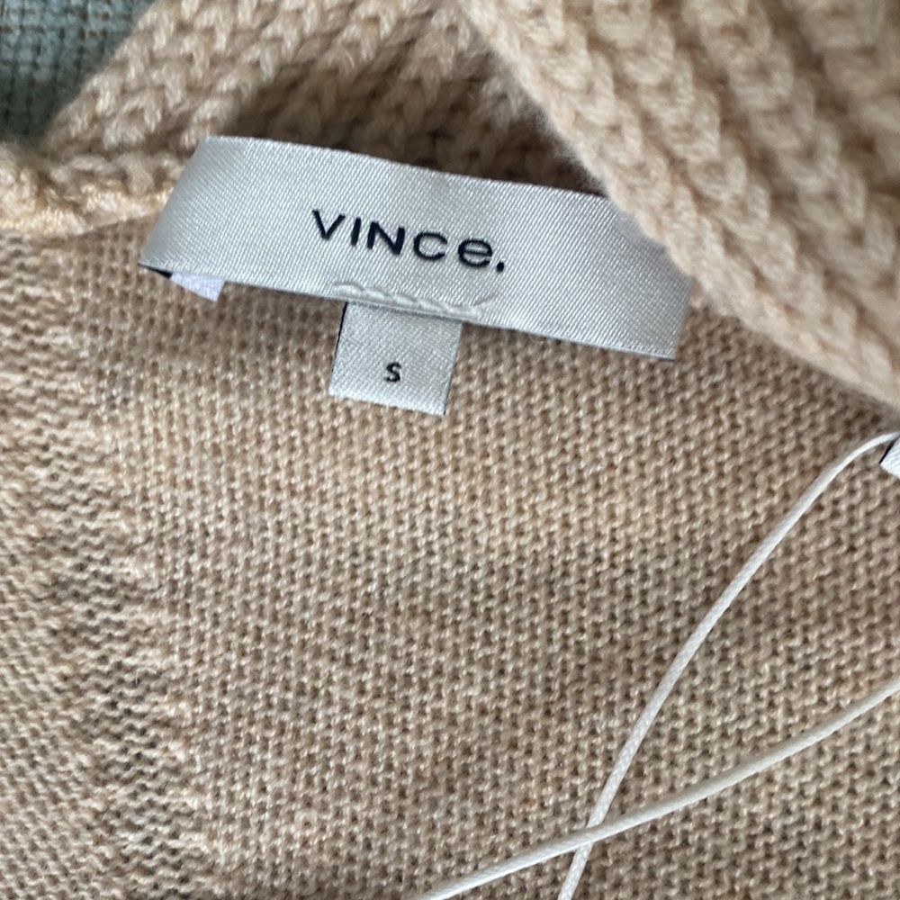 Vince Mid Length Rib Trim Cashmere Cardigan Size Small - Picture 8 of 9